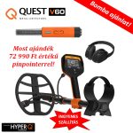   Quest V60 fémkereső fémdetektor vezeték nélküli fejhallgatóval + ajándék pinpointer