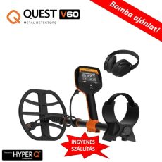 Quest V60 fémkereső fémdetektor vezeték nélküli fejhallgatóval