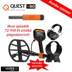   Quest V80 fémkereső fémdetektor vezeték nélküli fejhallgatóval + ajándék pinpointer