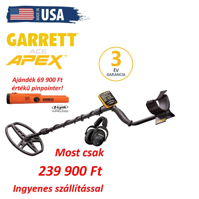 Garrett ACE APEX with Raider Searchcoil Spring Special 2022 売り