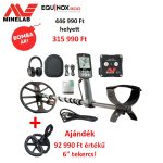   Minelab Equinox 800 fémdetektor fémkereső ajándék 6" tekerccsel